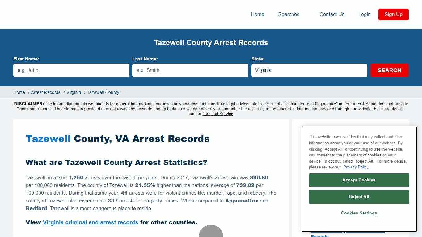 Tazewell County, VA Arrests & Jail Records